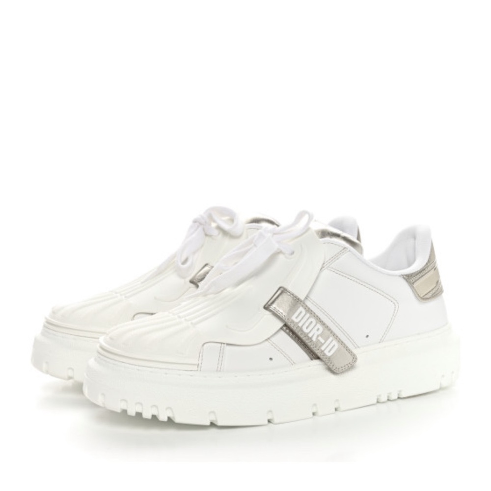 Dior Laminated Calfskin Bi-Color Dior-ID Platform Sneakers